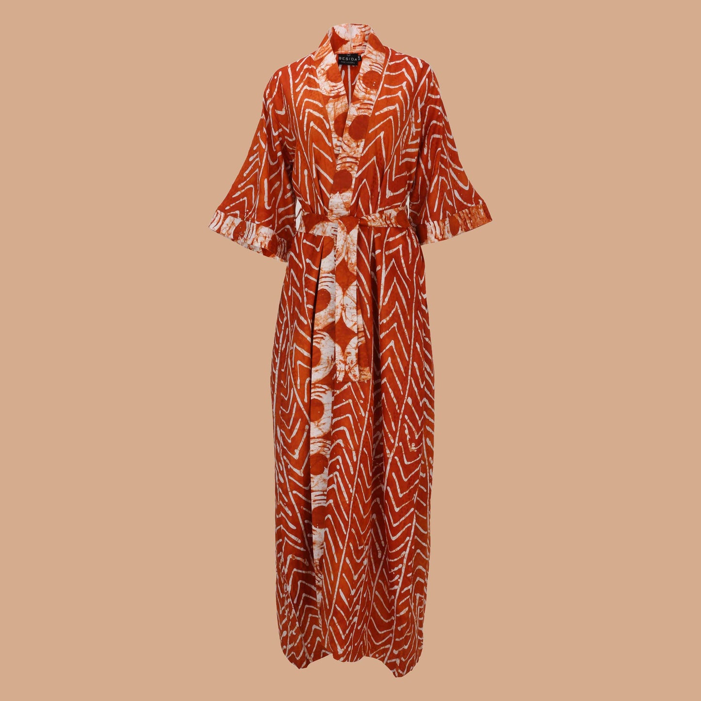 Nro Orange Àdìrẹ Hand Dyed Afrobe