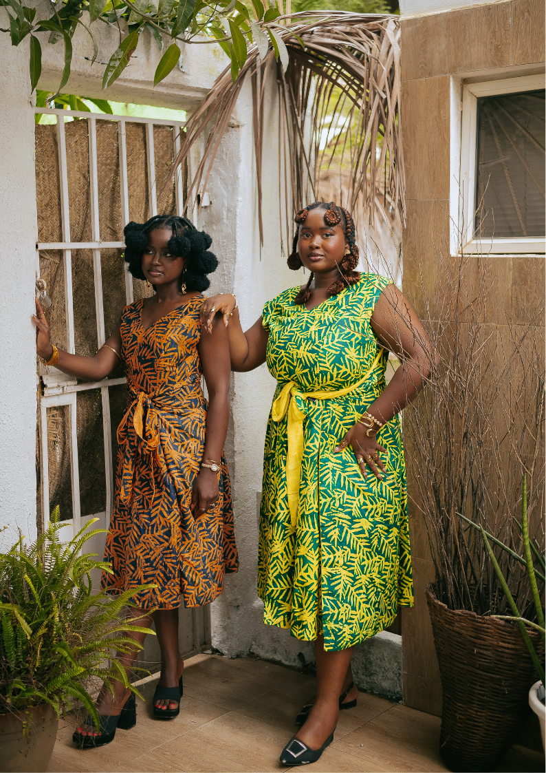 Palm Orange Reversible Dress (Pre-Order)