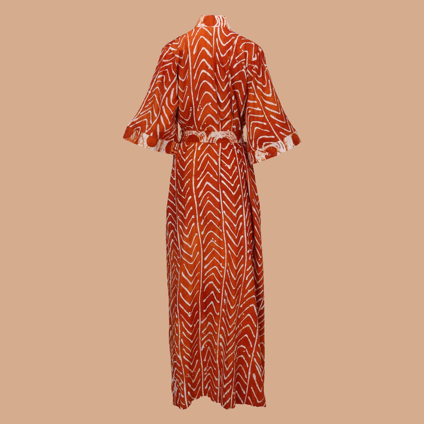 Nro Orange Àdìrẹ Hand Dyed Afrobe
