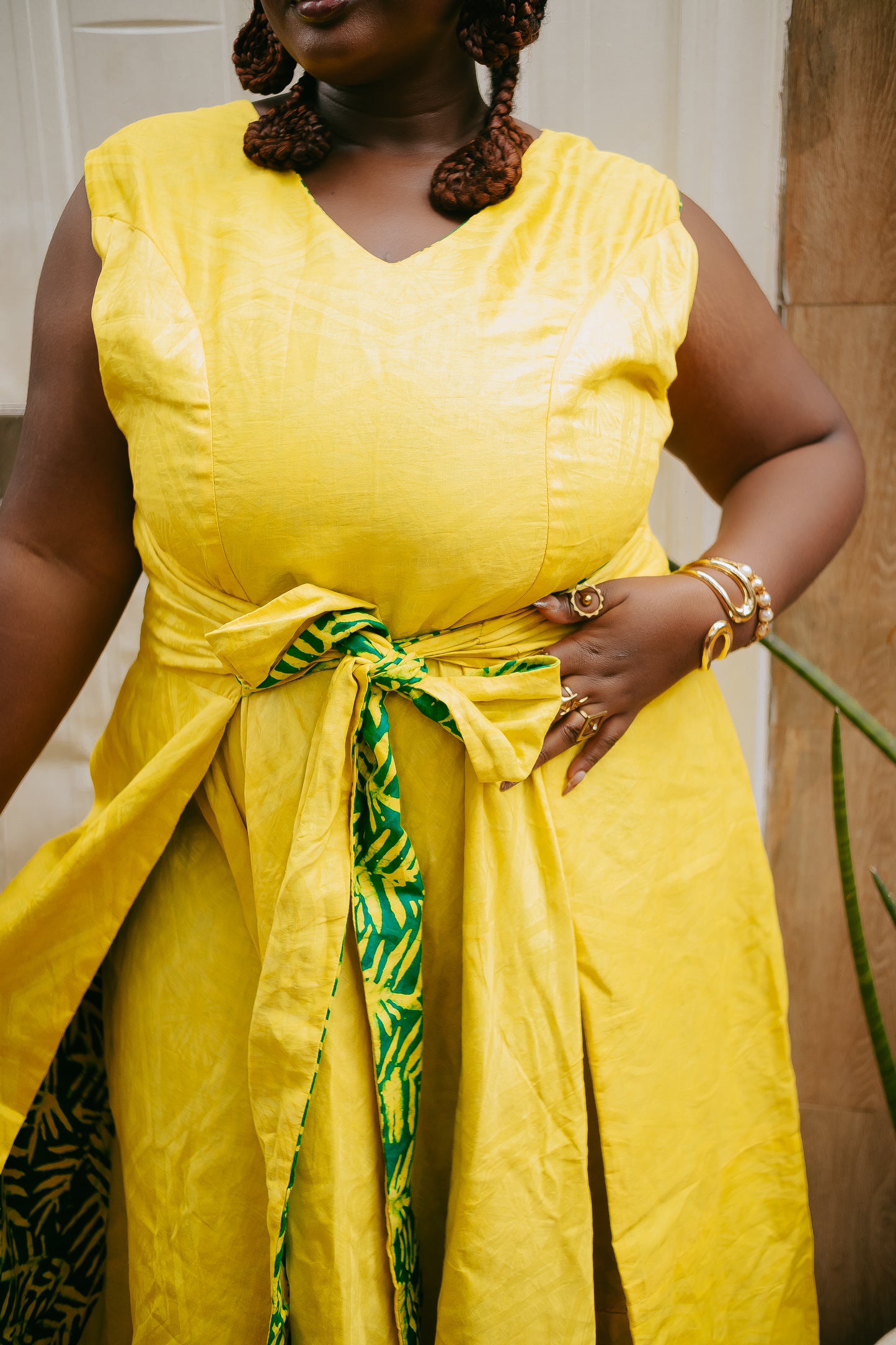 Palm Yellow Reversible Dress (Pre-Order)