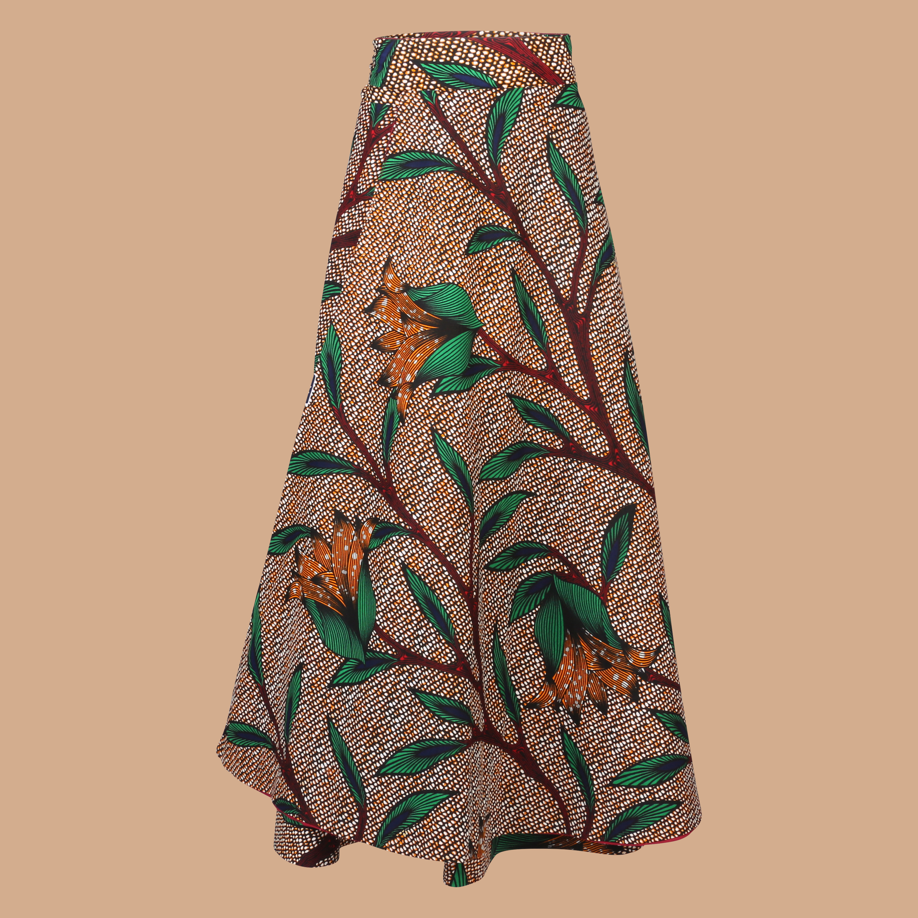 Flora Reversible Wrap Skirt – Maxi Wrap Skirt, African Print