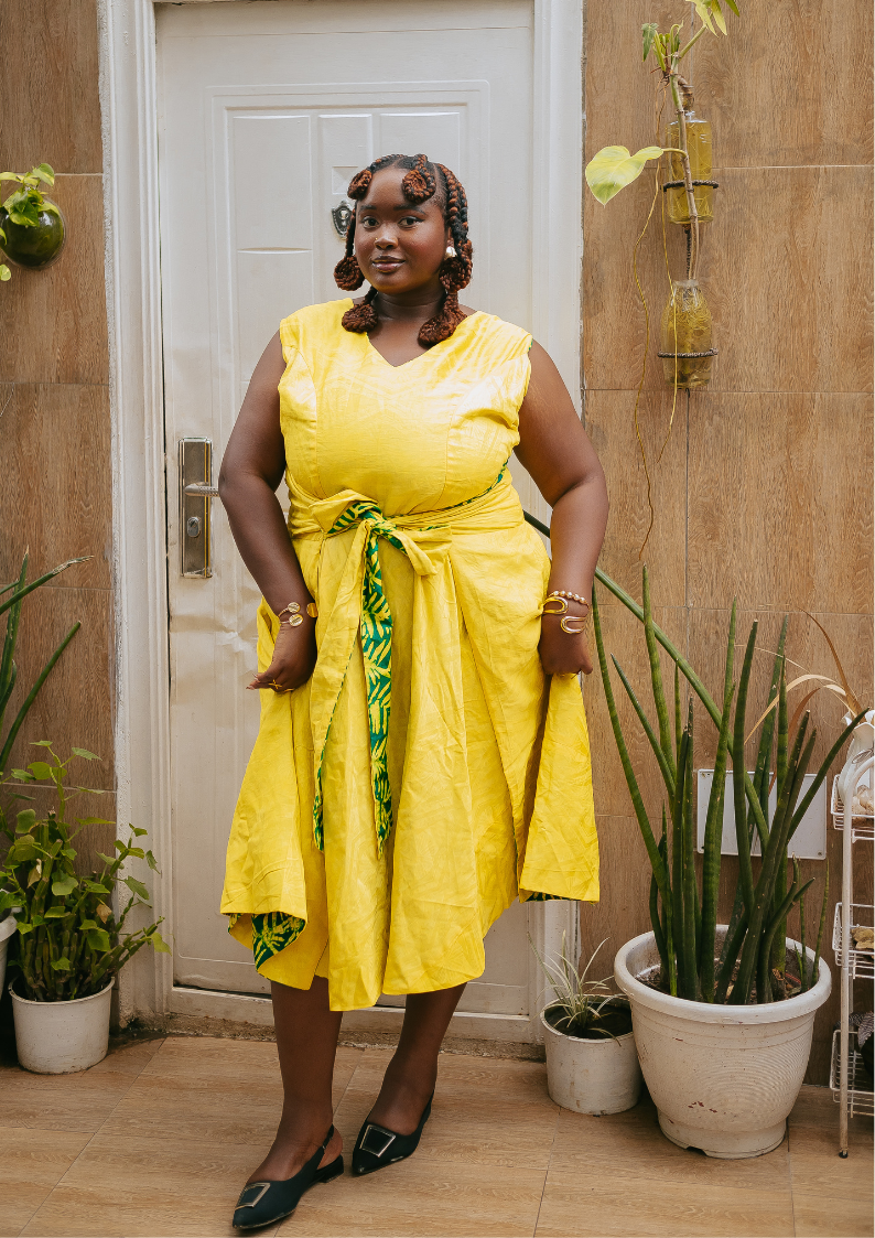 Palm Yellow Reversible Dress (Pre-Order)