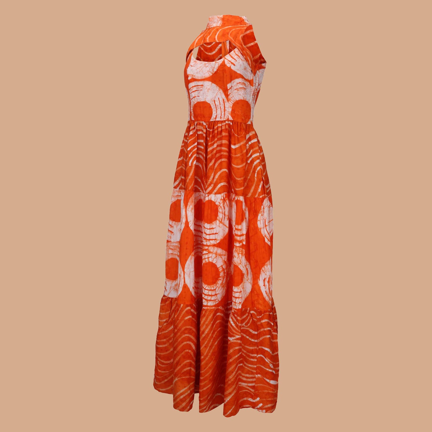 Mafarki Àdìrẹ Hand Dyed Orange Maxi Dress