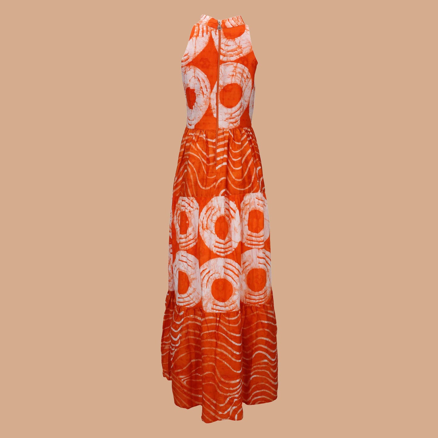 Orange Maxi Dress With Necklace (3073946) | Ginger Mary