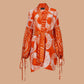 Mafarki Orange Àdìrẹ Hand Dyed Kimono