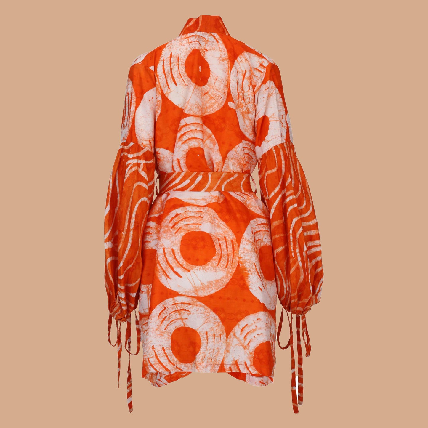 Mafarki Orange Àdìrẹ Hand Dyed Kimono