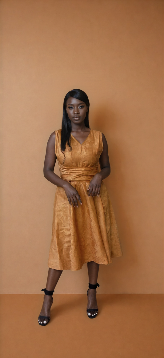 Palm Orange Reversible Dress (Pre-Order)