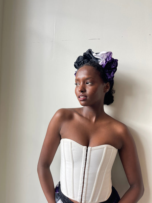 Olinka Crown Headband in vibrant African Ankara print – bold handmade hair accessory for natural hairstyles