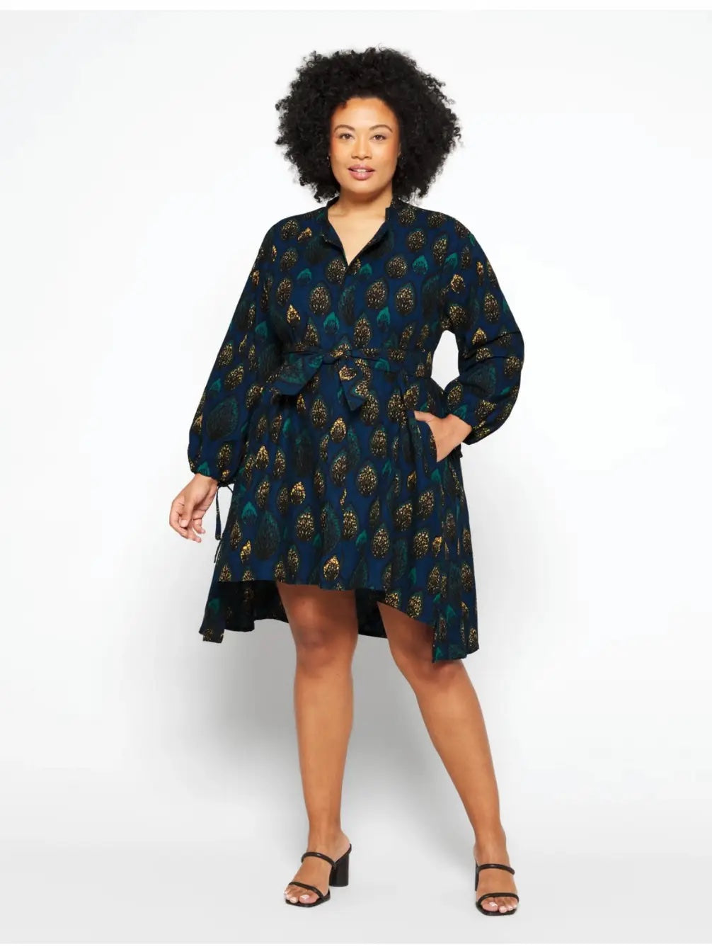 Buckle Belted Placket Shirt Dress – liwisi