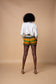 Kina Striped African Print Shorts