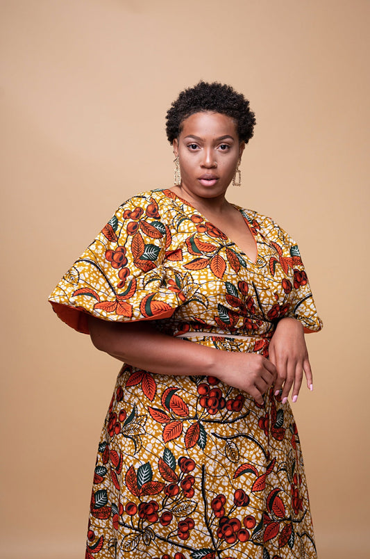 Amazon.com: Handmade Ghanaian Ankara Belted Patapata Women's African Print  Casual Office Party Ankara Dress, Traditional Costume for Women (Plus Size)  : Handmade Products